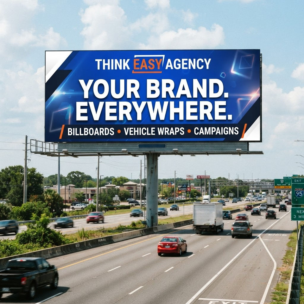Think Easy on the Interstate — Agency campaign · Highway bulletin