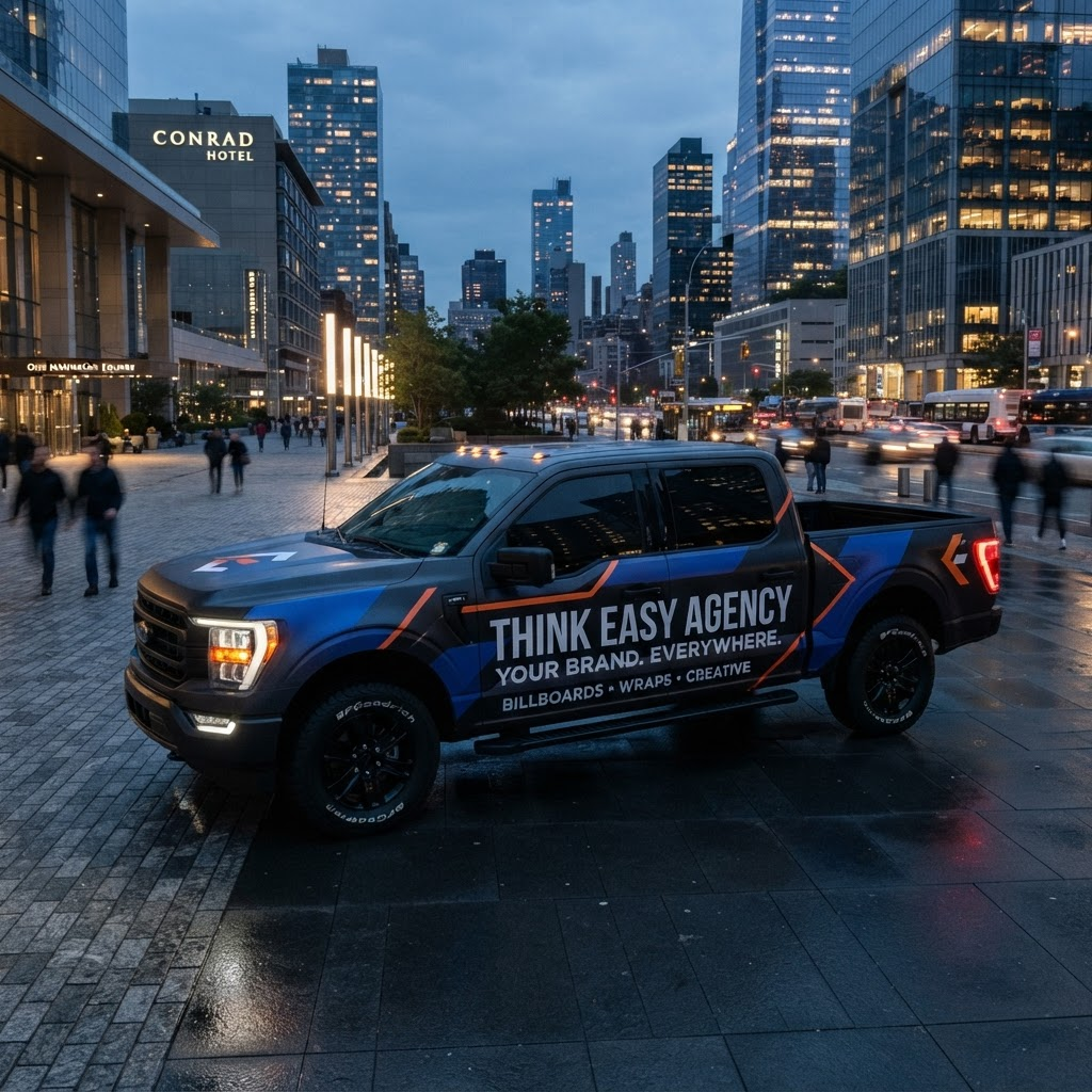 Think Easy Agency Pickup — Agency campaign · Satin full wrap